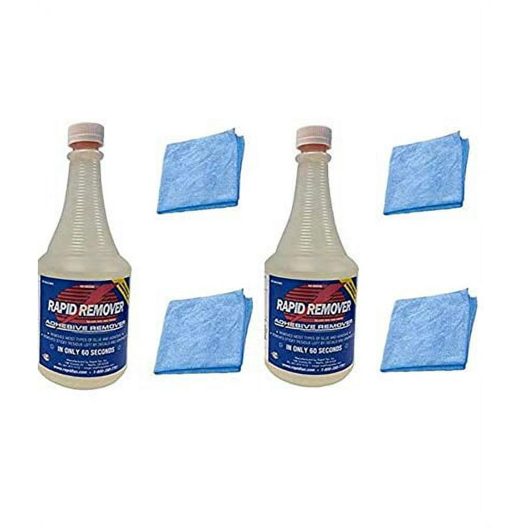 (2)- Rapid Remover Remover 32 oz. Bottle with Sprayer & Four Free Microfiber Towels